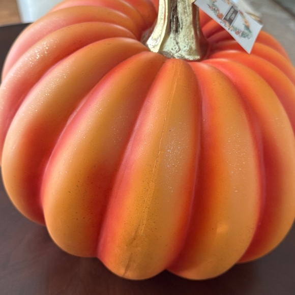 Orange and Gold Decorative Pumpkin - Picture 9 of 11